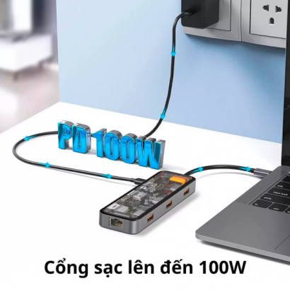 HUB chuyển đổi  Cyber 8in1 Type C - WIWU