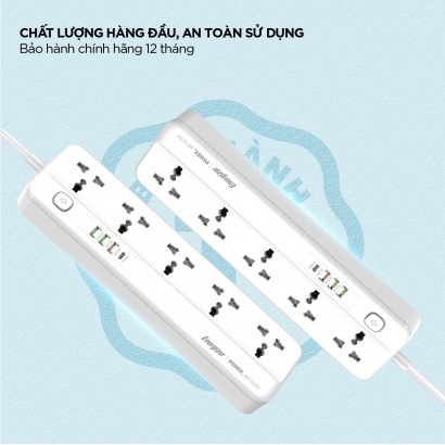 Ổ cắm điện đa năng để bàn 5AC kèm 3 USB-A & 1 PD USB-C Energizer