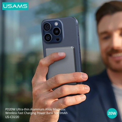 Pin Dự Phòng Không Dây Nam Châm USAMS 5000mAh 20W