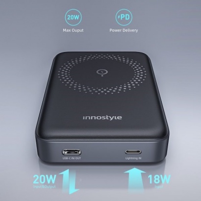 Sạc dự phòng 10000mAh Innostyle PowerMag 2-in1 IS20