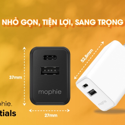 Sạc mophie Essentials PD 30W 1A1C