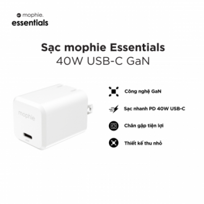 Củ sạc Gan 40W - Mophie   Củ sạc Gan 40W - Mophie