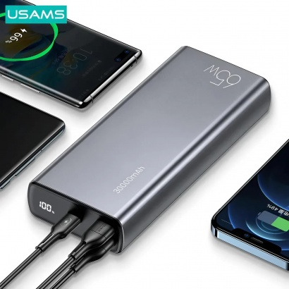 Pin Dự Phòng 30000mAh 65W (Kèm cáp C to C 100W)- USAMS