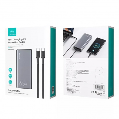Pin Dự Phòng 30000mAh 65W (Kèm cáp C to C 100W)- USAMS