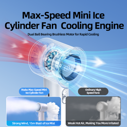 Quạt Tích Điện Mini Cầm Tay RTAKO 