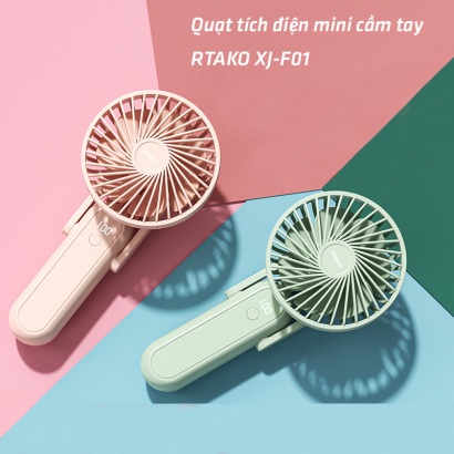 Quạt Tích Điện Mini Cầm Tay RTAKO