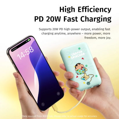 Pin Dự Phòng Magsafe 10000mAh 20W  ROCK Crayon Shinchan 