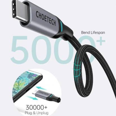 Cáp sạc nhanh  (1.8m, Cáp vải dù) - Choetech