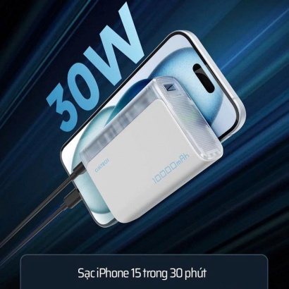 Pin dự phòng Cuktech 10.000mAh Power Bank 30W - PB100S