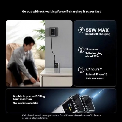 Pin dự phòng Cuktech No.10 Mini Power Bank 10.000mAh 55W - PB1055