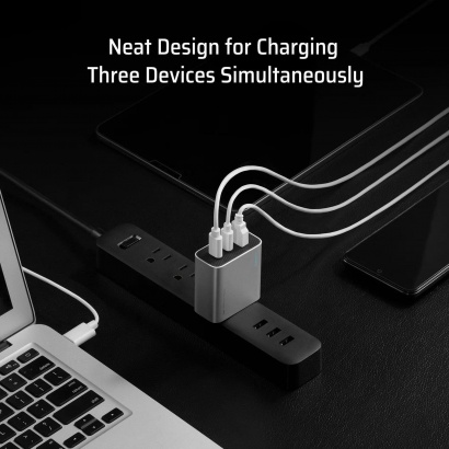 Sạc nhanh Cuktech Multi-ports GaN Charger 65W (2C1A) – AD653C
