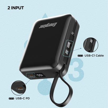 Sạc dự phòng Energizer 20,000mAh /3.85V Li-Polymer - UE20077PQ