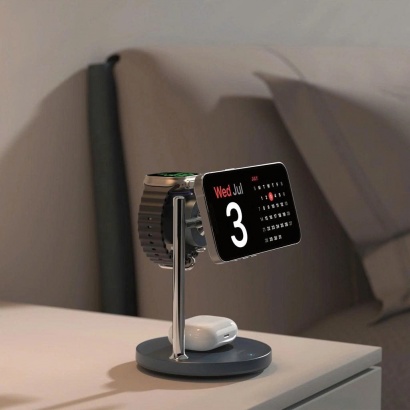 Dock sạc không dây từ tính 3 trong 1 WiWU Wi-W041 (Qi2.2)