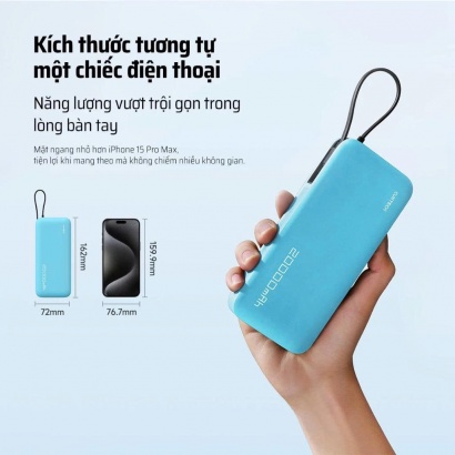 Pin Dự Phòng Cuktech 20000 mAh 55W – PB200N