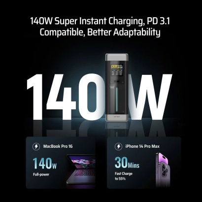 Pin dự phòng Cuktech 20 Power Bank 25.000mAh 210W PD3.1/PPS5A/QC/Mi Turbro 120W – P23