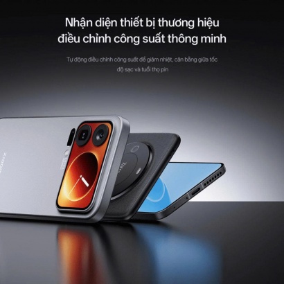 Củ sạc Cuktech 6 Ultra AD653U – 3 cổng USB-C×2 + USB-A, Sạc nhanh PD 3.0 / QC 4.0 / PPS, 100W 