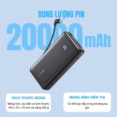 Pin Sạc Dự Phòng 20.000mAh Anker A110E