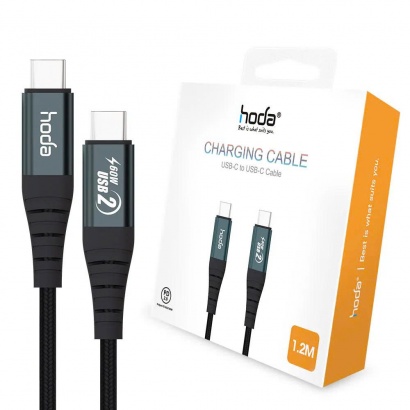 Cáp sạc Hoda 60W Type-C to Type-C dài 1.2m 