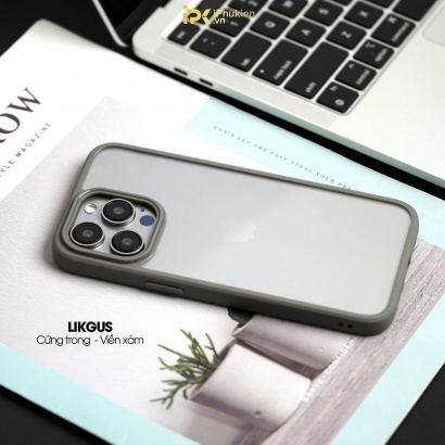 Ốp lưng Likgus lưng trong viền màu cho iPhone 15 Pro / 16 Pro / 16 Pro Max